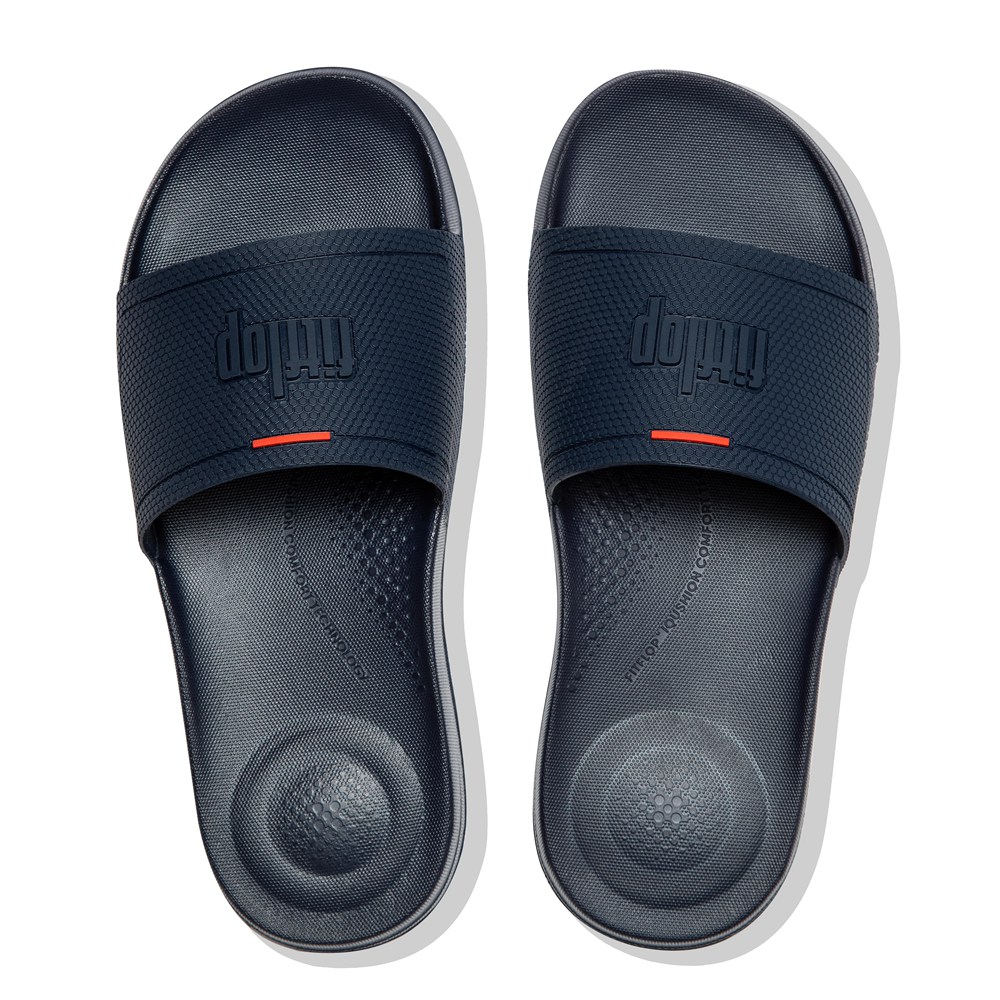 Fitflop Womens Slides Navy - Iqushion Pool - 15AIWKJND